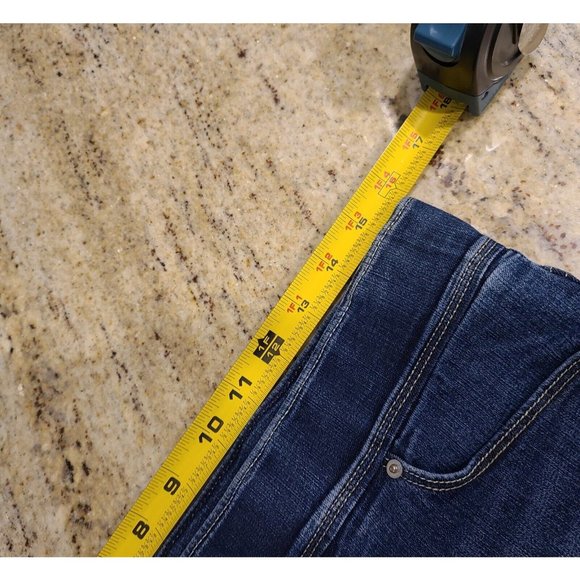 Women's Size 29 Levis Stretch Cut-off Short Skirt Frayed Hem 32x18.5" - Picture 8 of 10